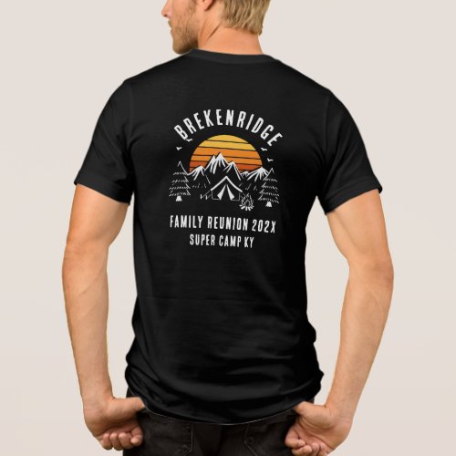 Retro Family Reunion Camping Vacation Custom Tri_Blend Shirt