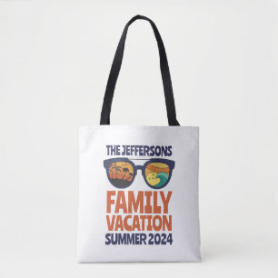 Retro Family Reunion Cruise Trip Beach Vacation Tote Bag
