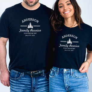 Retro Family Reunion or Trip   Rustic Pine Trees T-Shirt
