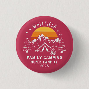Retro Family Vacation Matching Camping Button