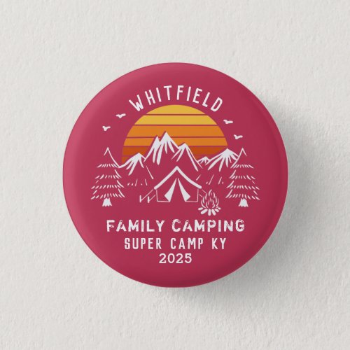 Retro Family Vacation Matching Camping Button