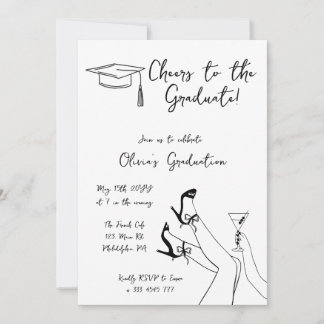 Retro Fancy Graduation Party invitation