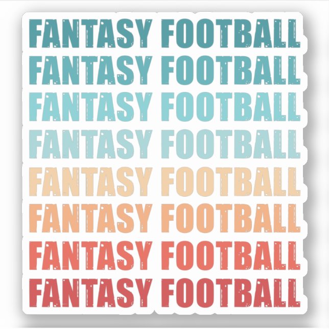 Retro Fantasy Football Vintage Gift Sticker (Front)