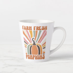 Retro Farm Fresh Pumpkins Latte Mug