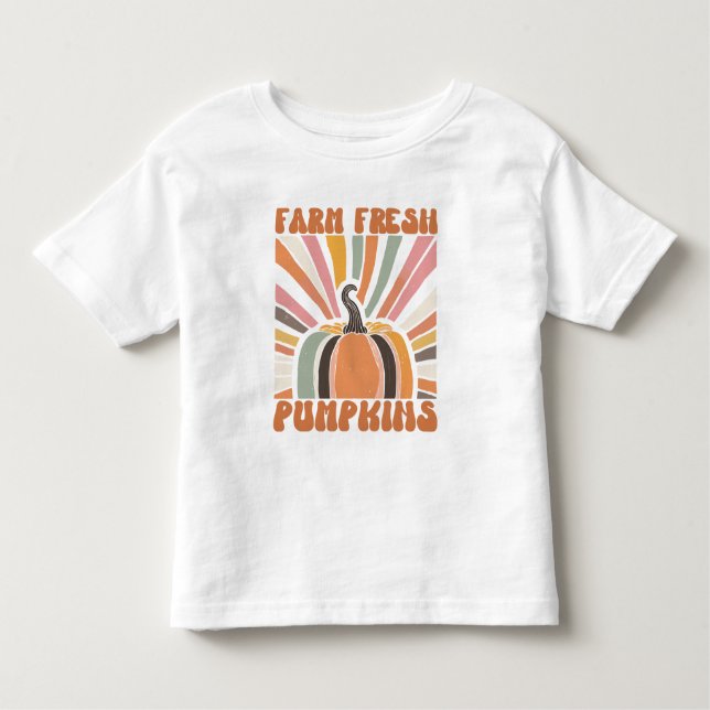 Retro Farm Fresh Pumpkins Toddler T-shirt (Front)