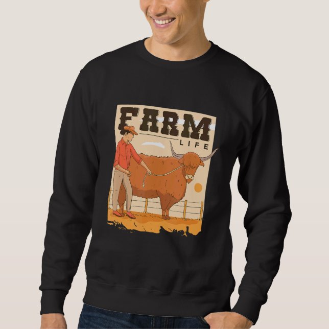 Retro Farm Sunset Sweatshirt (Front)