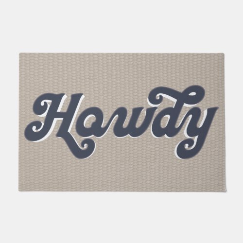 Retro Farmhouse Howdy Welcome Doormat