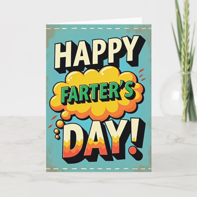 Retro Farters Day Graphic Card (Front)