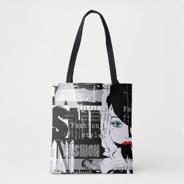 Retro Fashion All-Over-Print Tote Bag (Front)