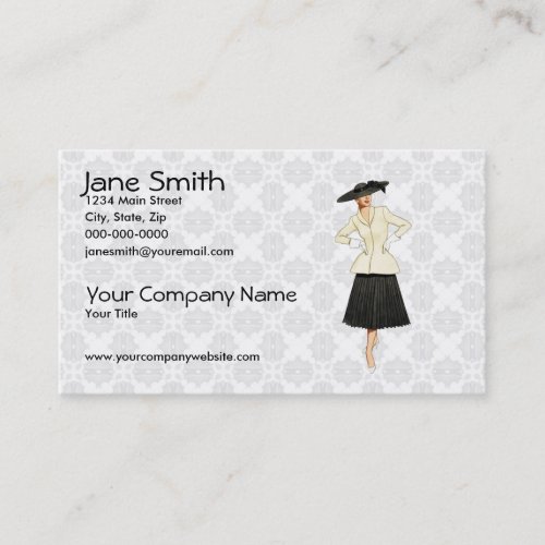 Retro Fashion Business Card Template