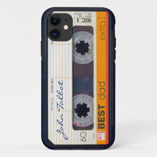 Retro Fashioned 80s Mixtape Cassette Best Dad iPC iPhone 11 Case