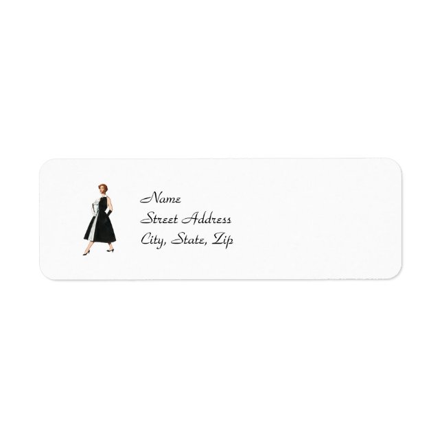 Retro Fashionista Return Address Labels (Front)