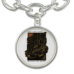 Retro Fast Lane Fever Sports Car Art Bracelet