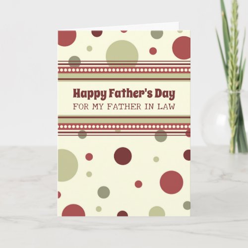 Retro Father in Law Happy Fathers Day Card