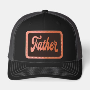 Retro Father Leather Patch Hat
