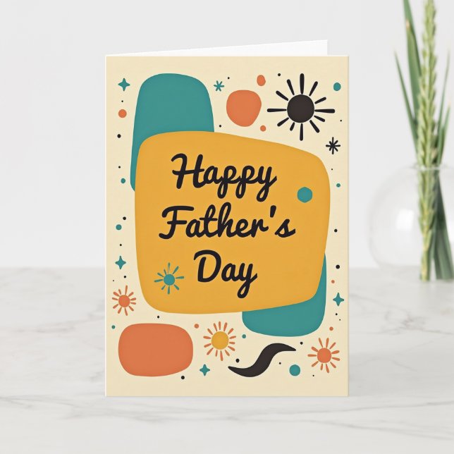 Retro Fathers Day Art Card (Front)