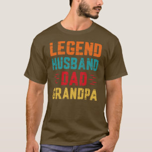 Retro Father's Day Dad the Legend Husband Dad T-Shirt