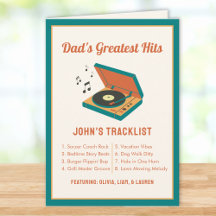 Retro Father's Day "Dad's Greatest Hits" Custom