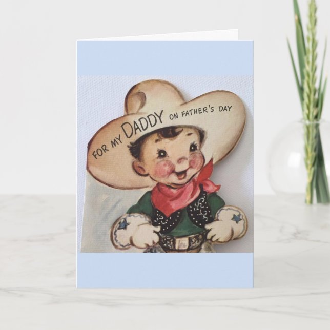 Retro Father's Day - From Daddy's Little Cowboy, Card (Front)