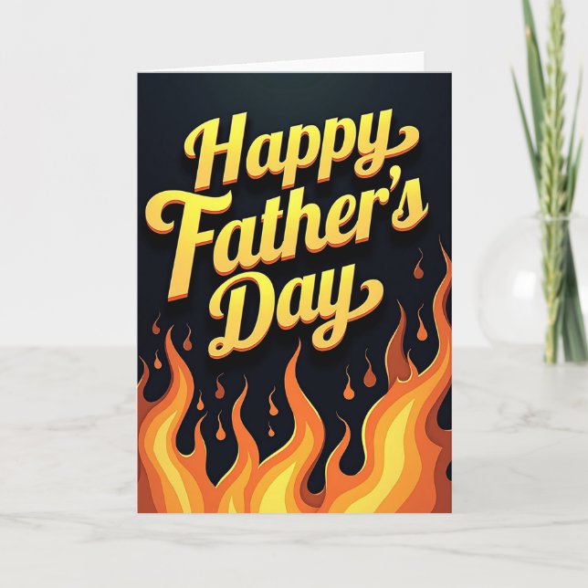 Retro Fathers Day Glow Card (Front)