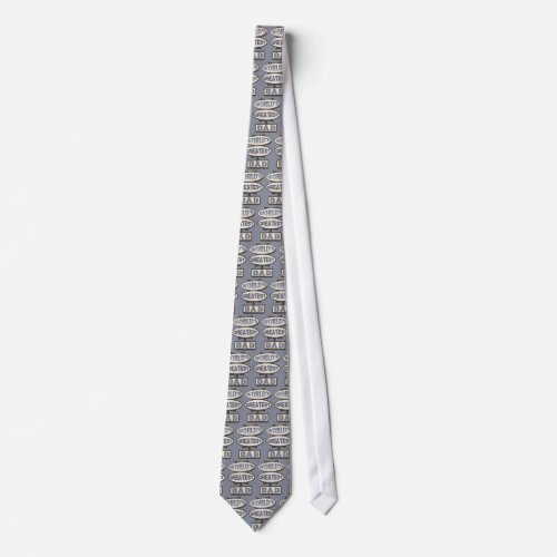 Retro Fathers Day  Greatest Dad Tie Blue