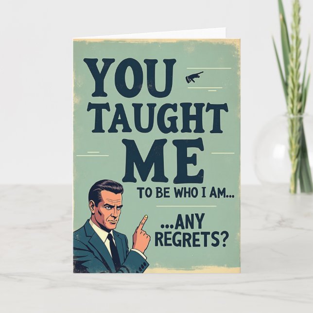 Retro Fathers Day Lessons Card (Front)