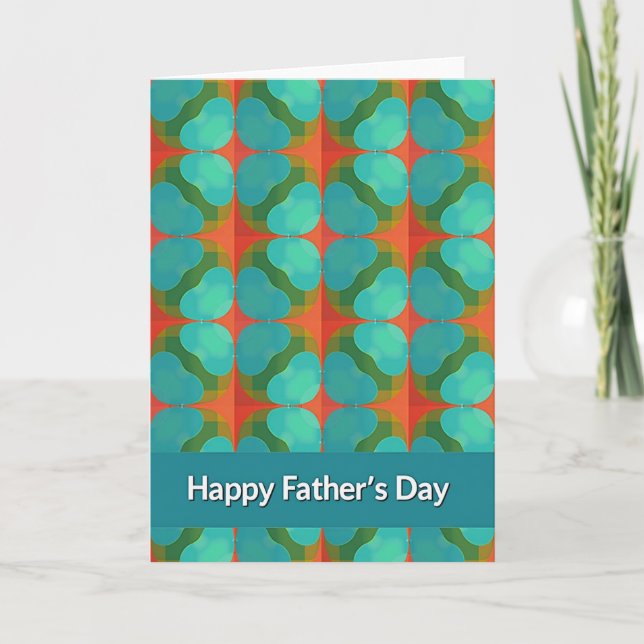 Retro Fathers Day Pattern Card (Front)