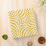 Retro Faux Gold Foil Checks Warped Checkerboard  3 Ring Binder<br><div class="desc">Perfect warped checkered design pillow inelegant faux gold foil print. Modern warped checkers in classic color. Twirl and swirl,  twist checks,  checkered pattern</div>