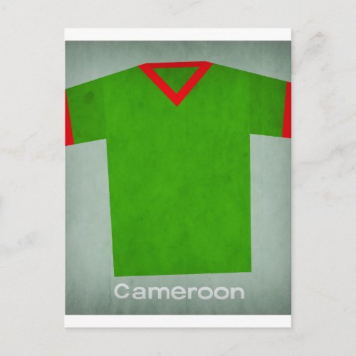 Retro FC Jersey Cameroon Postcard