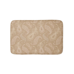 Retro-feater-pale-pattern Bathroom Mat