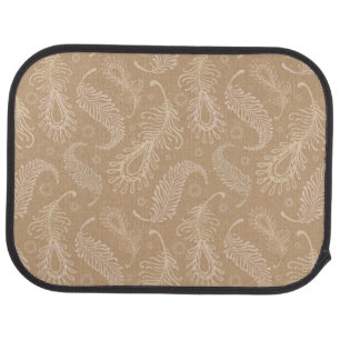 Retro-feater-pale-pattern Car Floor Mat