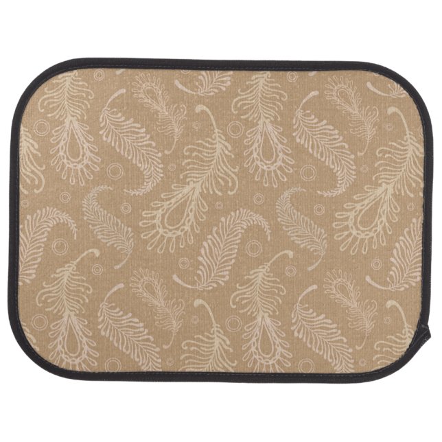 Retro-feater-pale-pattern Car Floor Mat (Rear)