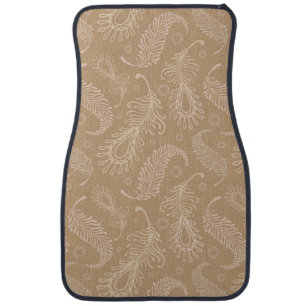 Retro-feater-pale-pattern Car Mat