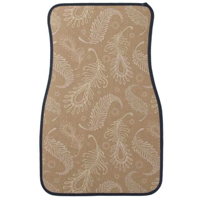 Retro-feater-pale-pattern Car Mat (Front)