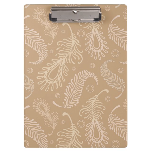 Retro-feater-pale-pattern Clipboard (Front)