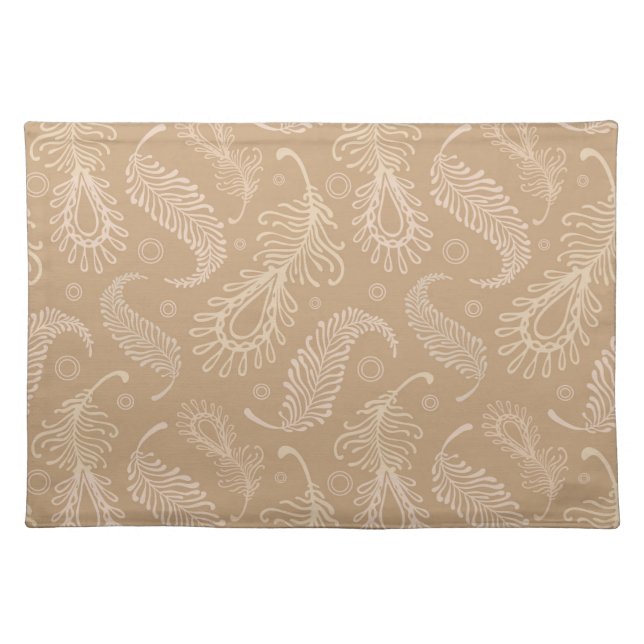 Retro-feater-pale-pattern Cloth Placemat (Front)