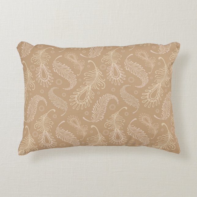 Retro-feater-pale-pattern Decorative Pillow (Front)