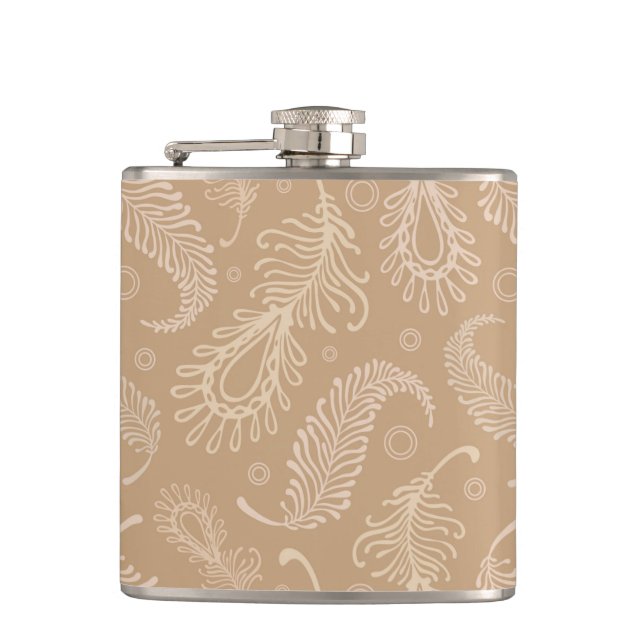 Retro-feater-pale-pattern Flask (Front)