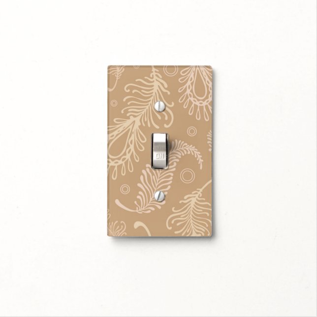 Retro-feater-pale-pattern Light Switch Cover (In Situ)