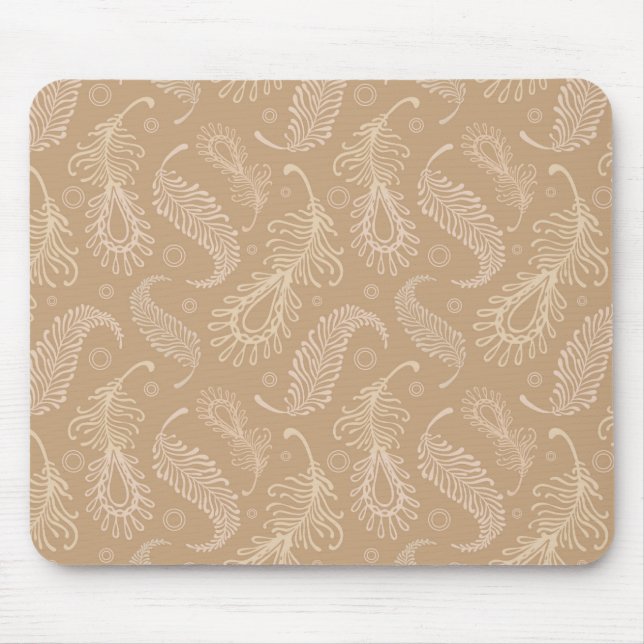 Retro-feater-pale-pattern Mouse Pad (Front)