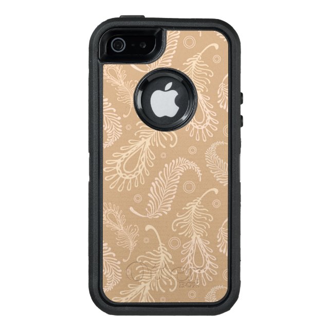 Retro-feater-pale-pattern Otterbox iPhone Case (Back)