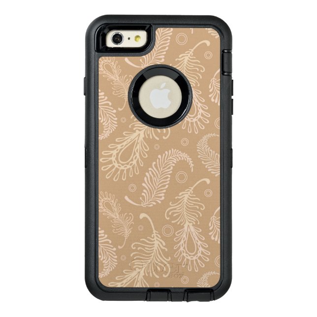 Retro-feater-pale-pattern Otterbox iPhone Case (Back)