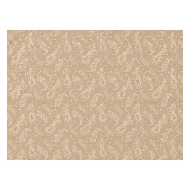 Retro-feater-pale-pattern Tablecloth (Front (Horizontal))
