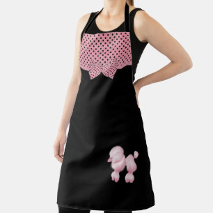 Retro Feel Pink Poodle and Polka Dot Apron