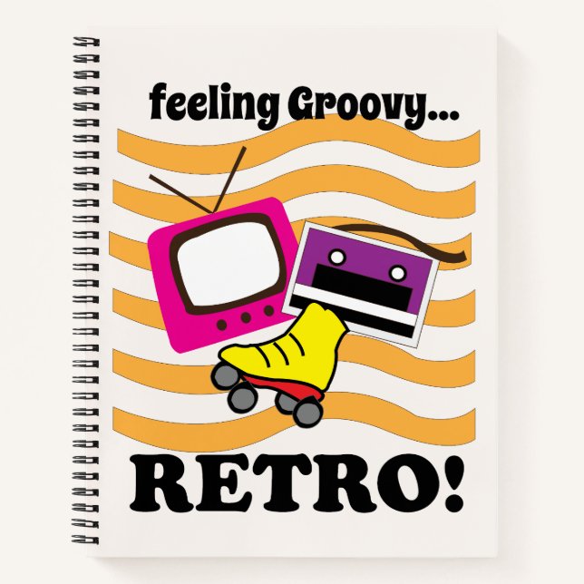 Retro Feeling Groovy  Notebook (Front)