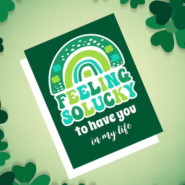 Retro Feeling so Lucky St. Patrick's Day Card (Creator Uploaded)
