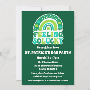 Retro Feeling so Lucky St. Patrick's Day Party Invitation