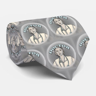 Retro Female Doctor Neck Tie