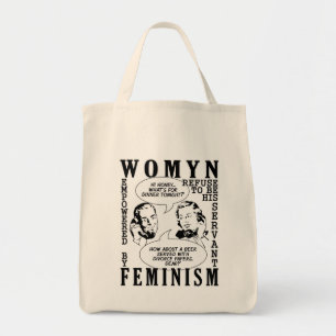 Retro Feminist Humor bags