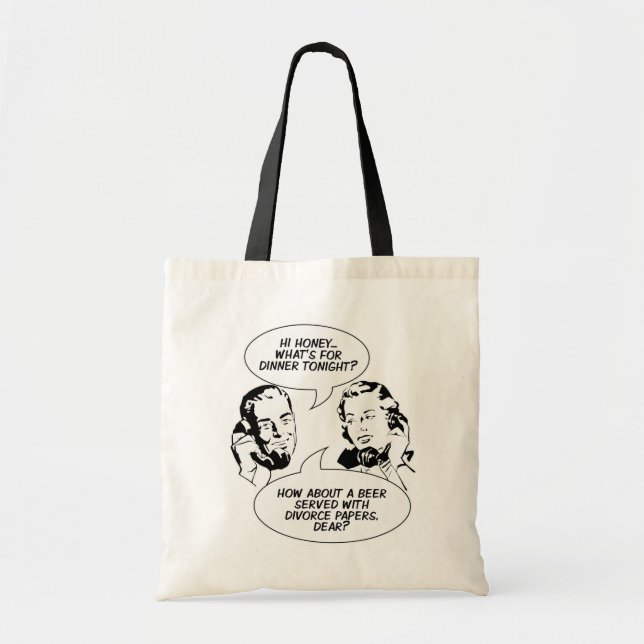 Retro Feminist Humor bags (Front)